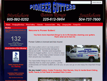 Tablet Screenshot of pioneergutters.com